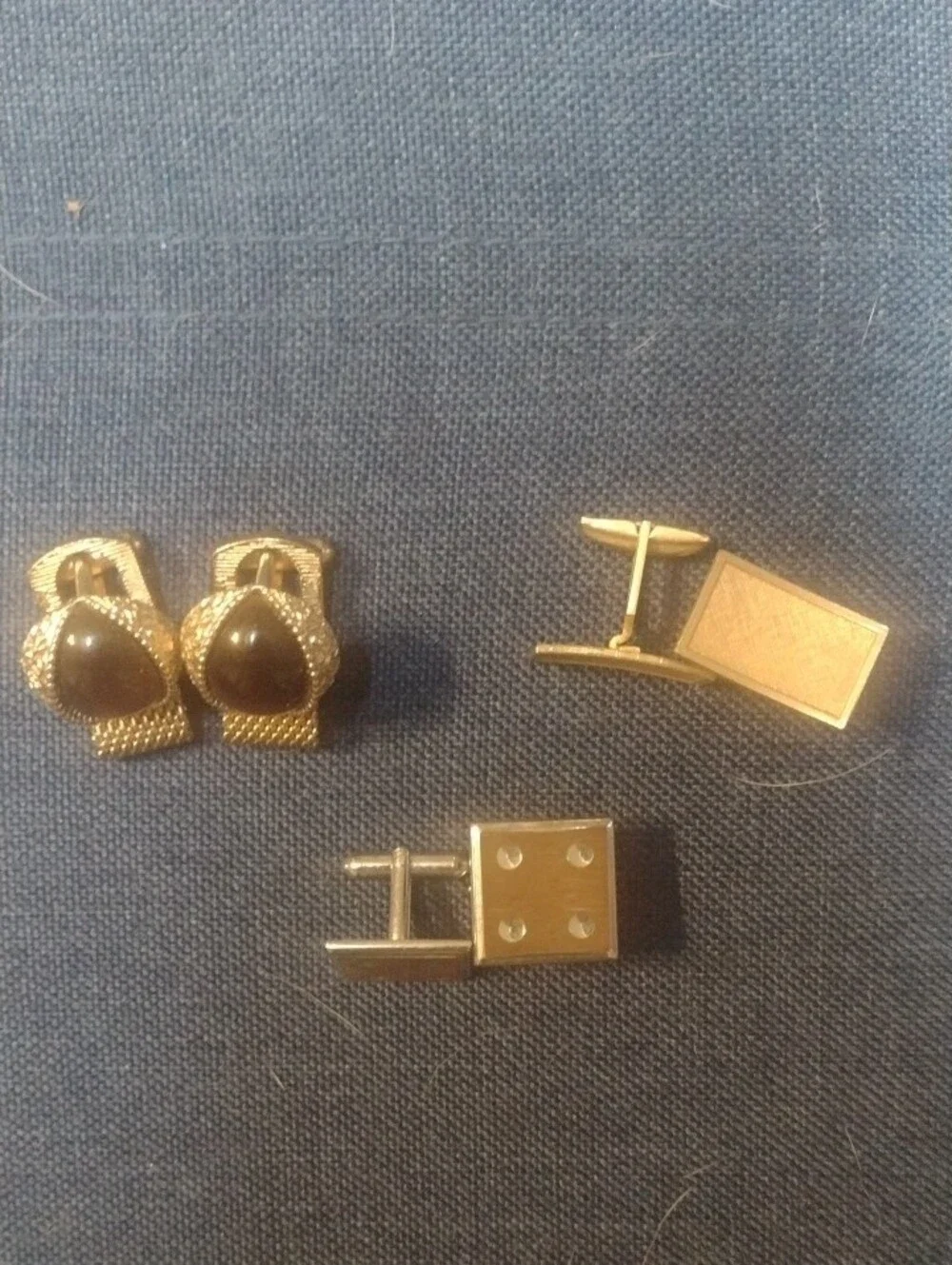 Set Of Three Vintage Cufflinks for Men